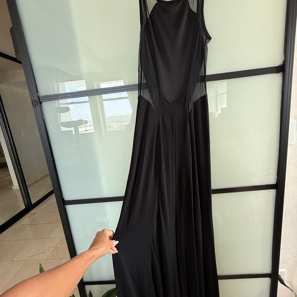 Beautiful black and mesh evening dress size Small - Picture 3 of 5